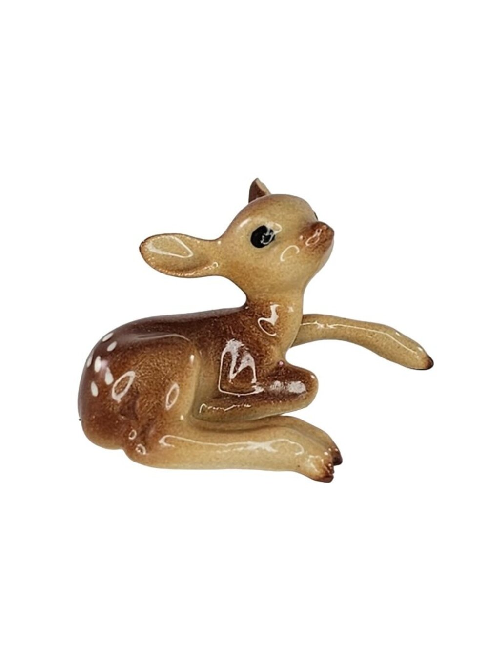 Hagen Renaker Fawn Lying Down Leg Out Baby Deer Miniature Figurine *Chip*
